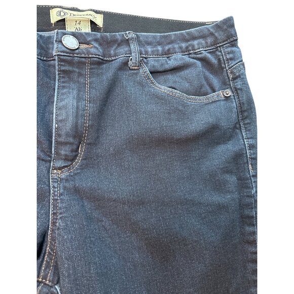 Democracy Jeans Womens Size 14 Ab Technology‎ Dark Wash Skinny Leg Ankle Skimmer - Picture 4 of 10